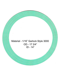 14”-150# 1/16” Garlock 3000 Ring Gasket PN: 143000special